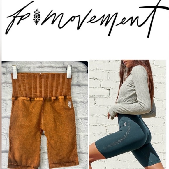 FP Movement by Free People Pants - NWOT FP Movement Good Karma Bike Shorts- Toasted Coconut